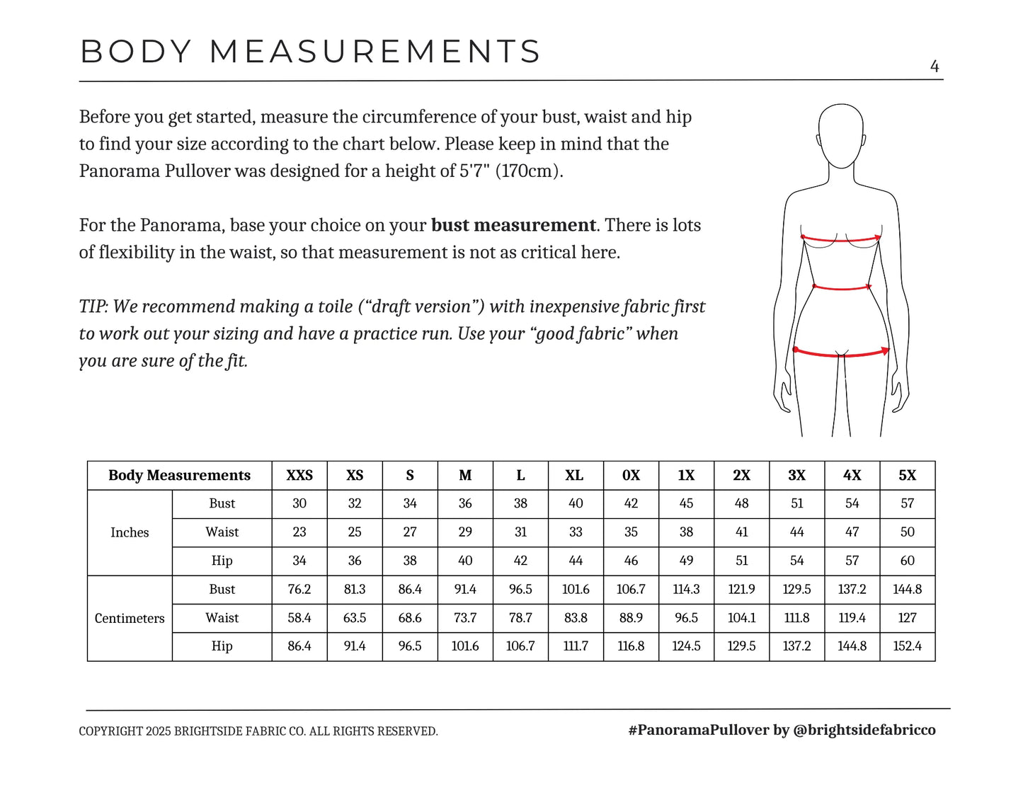 Panorama Pullover Sewing PDF Pattern - Brightside Fabric Co.