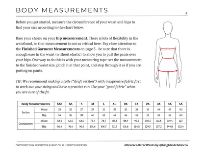 Bracken Barrel Pants Sewing PDF Pattern - Brightside Fabric Co.