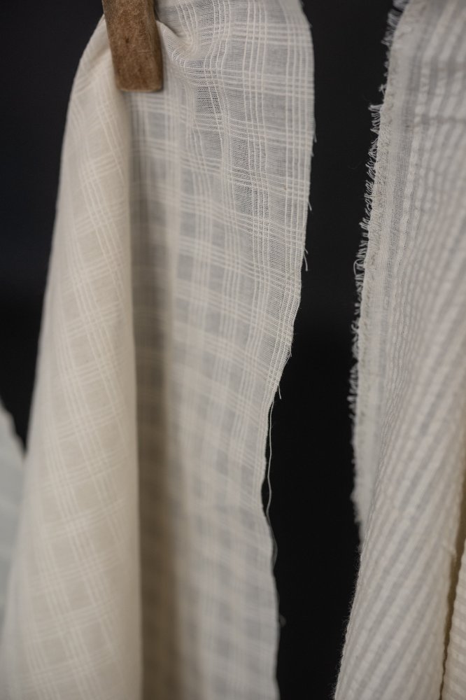 Chequered Stripe Natural Indian Cotton - Merchant & Mills