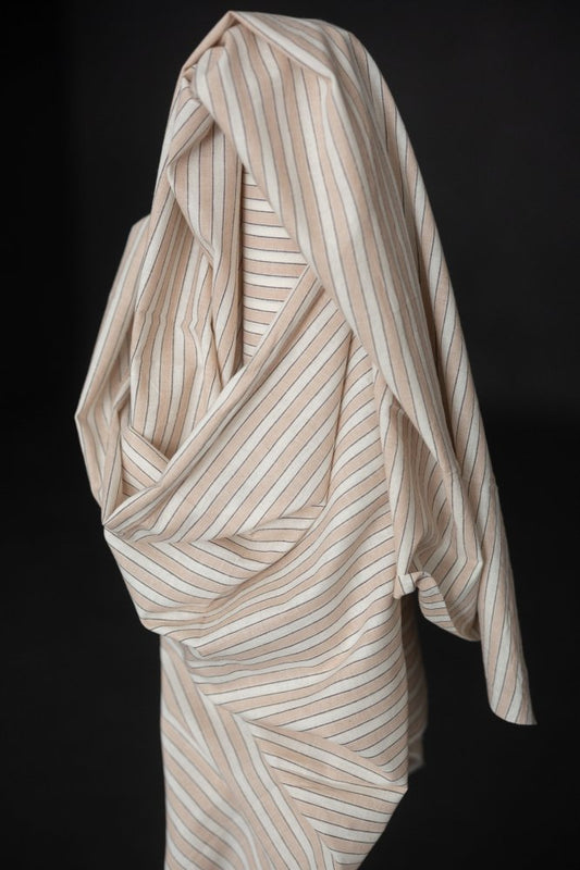 Stipple Pink Stripe Handwoven Indian Cotton - Merchant & Mills