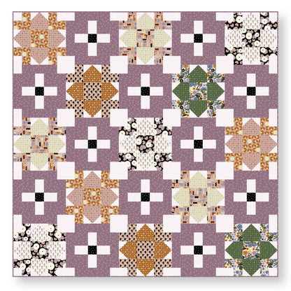 Firefly Twilight - Grape - Firefly Moon - Leah Duncan - Cloud 9 Fabrics - Poplin