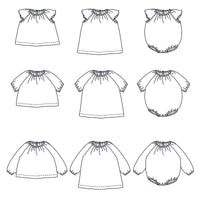 HANOÏ -  Blouse, Dress or Romber Paper Sewing Pattern - Baby 1M/4Y - Ikatee