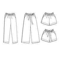 Singapour Trousers & Shorts Sewing Pattern - Ladies 32/52 - Ikatee