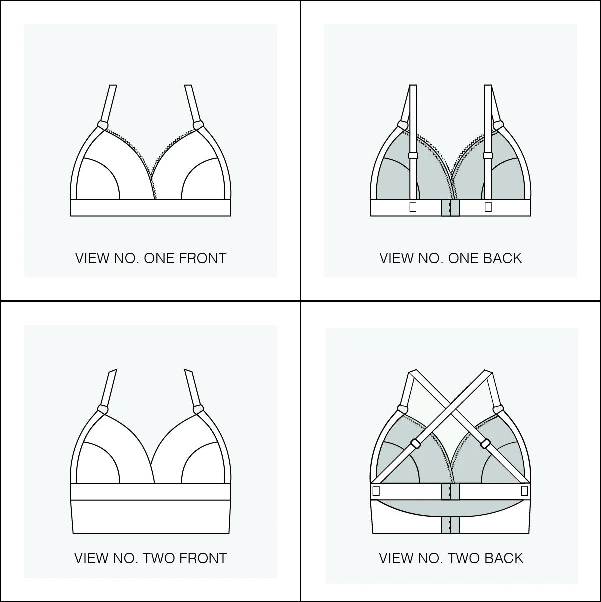 Euler Bralette - Paper Sewing Pattern - Sophie Hines