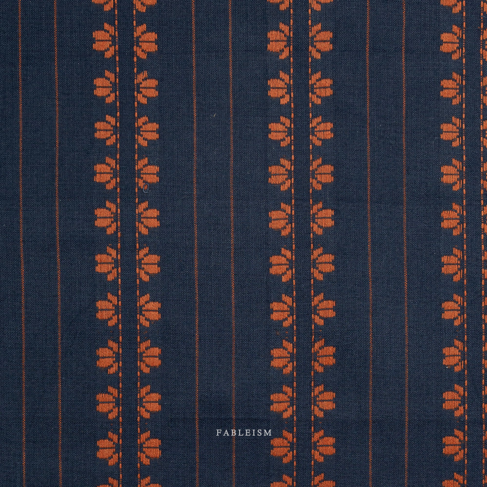 Deco Stripe - Navy/Spice - Fine & Dandy - Fableism Supply Co.