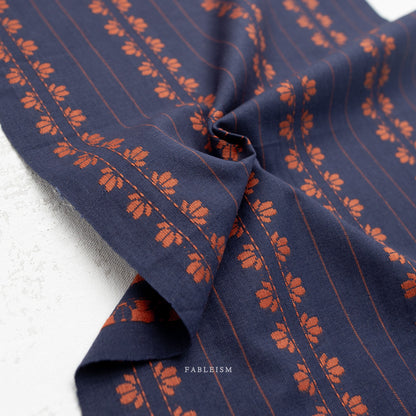 Deco Stripe - Navy/Spice - Fine & Dandy - Fableism Supply Co.
