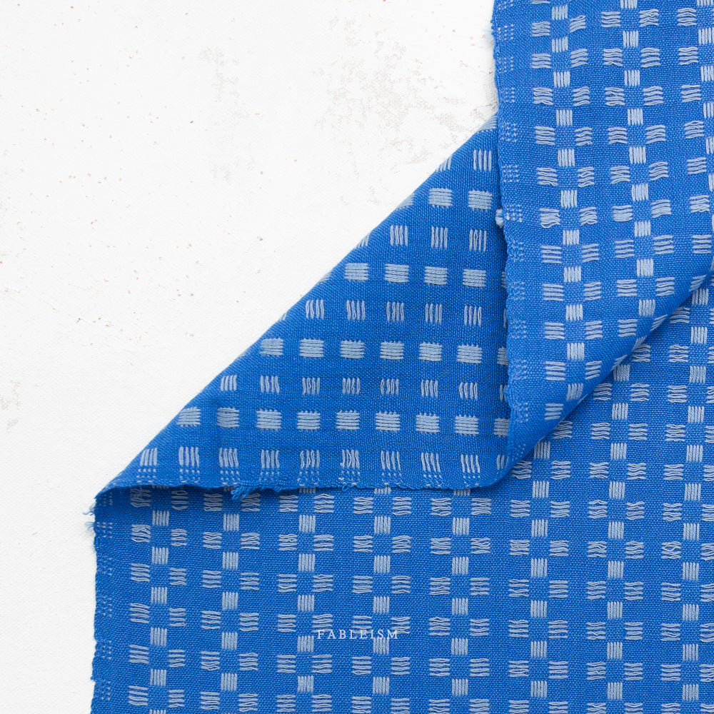 Basketweave - Bright Blue - Fine & Dandy - Fableism Supply Co.