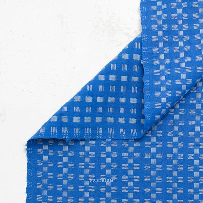 Basketweave - Bright Blue - Fine & Dandy - Fableism Supply Co.