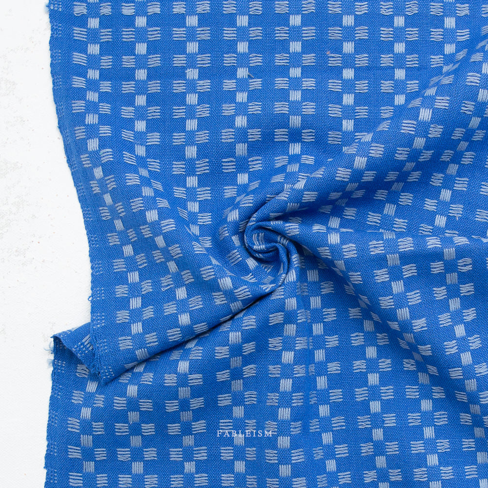 Basketweave - Bright Blue - Fine & Dandy - Fableism Supply Co.