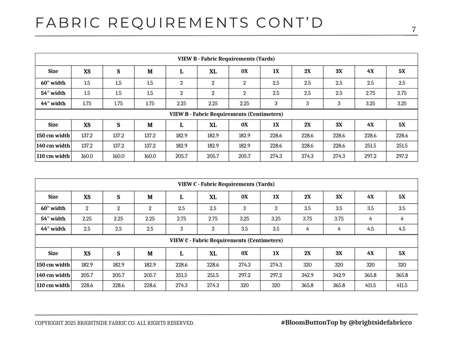 Bloom Button Top and Dress Sewing PDF Pattern - Brightside Fabric Co.