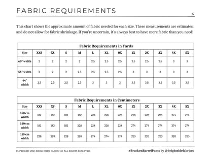 Bracken Barrel Pants Sewing PDF Pattern - Brightside Fabric Co.