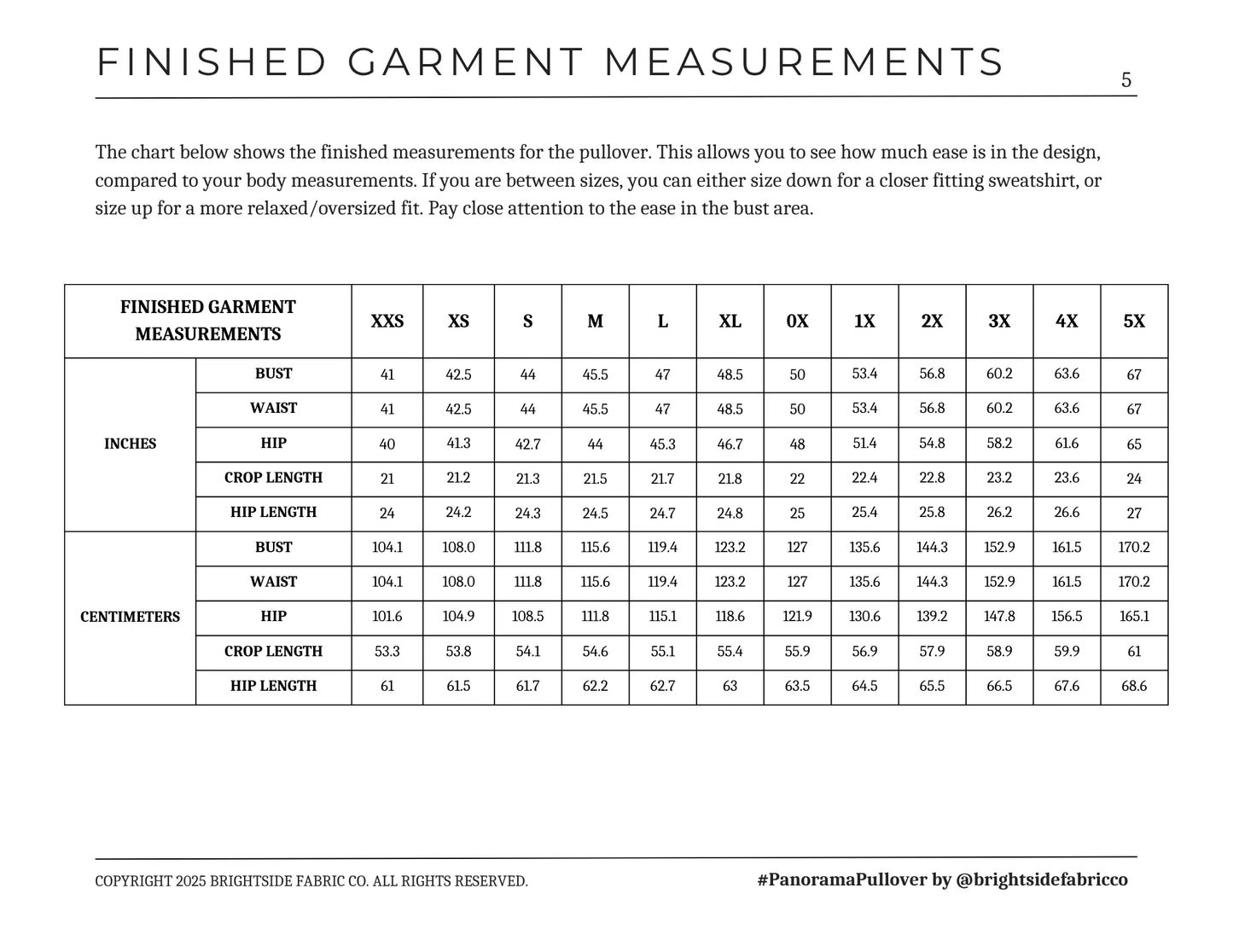 Panorama Pullover Sewing PDF Pattern - Brightside Fabric Co.