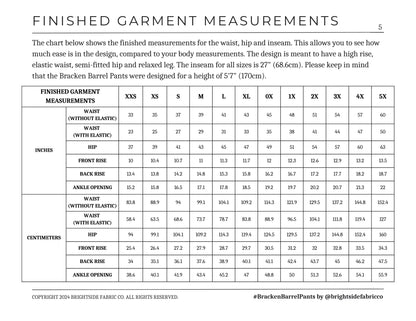 Bracken Barrel Pants Sewing PDF Pattern - Brightside Fabric Co.