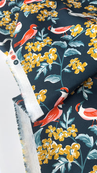 Bird Watching - Flower Garden - Hang Tight Studio - Cloud 9 Fabrics - Poplin