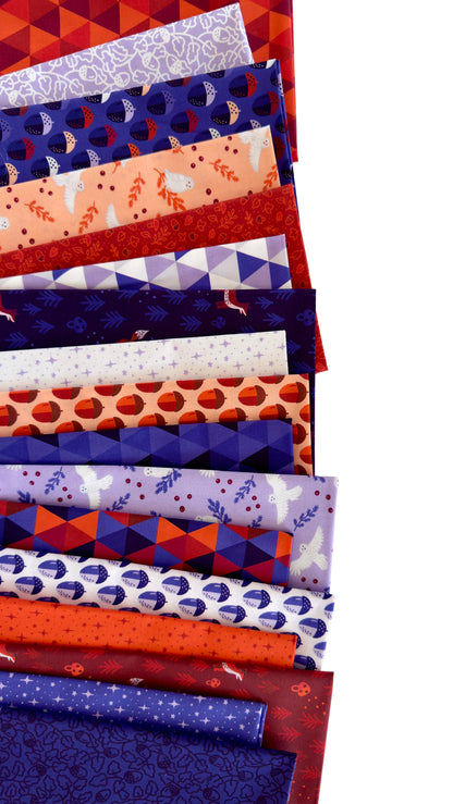 Little Fox - Red - Jojulein Design - Foxwood - Cloud 9 Fabrics - Organic Cotton Poplin