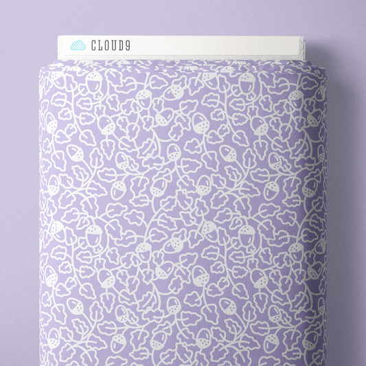 Oak Leaves - Light Blue/White - Jojulein Design - Foxwood - Cloud 9 Fabrics - Organic Cotton Poplin
