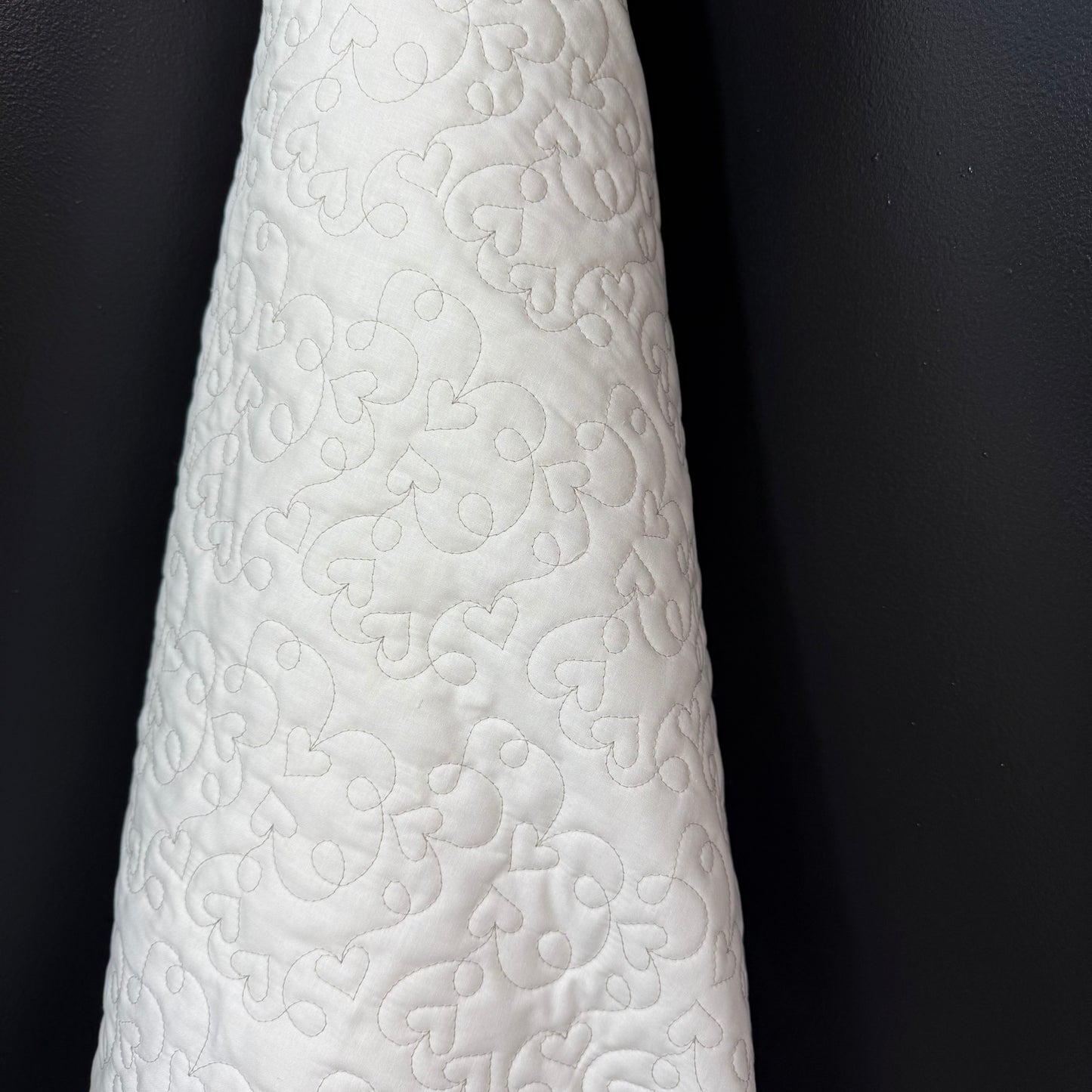 Heart Stitch Quilted - Japanese Import - Off White