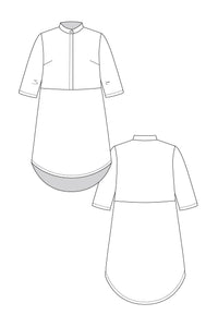Helmi Trench Blouse & Tunic dress- PDF Pattern - Named Clothing