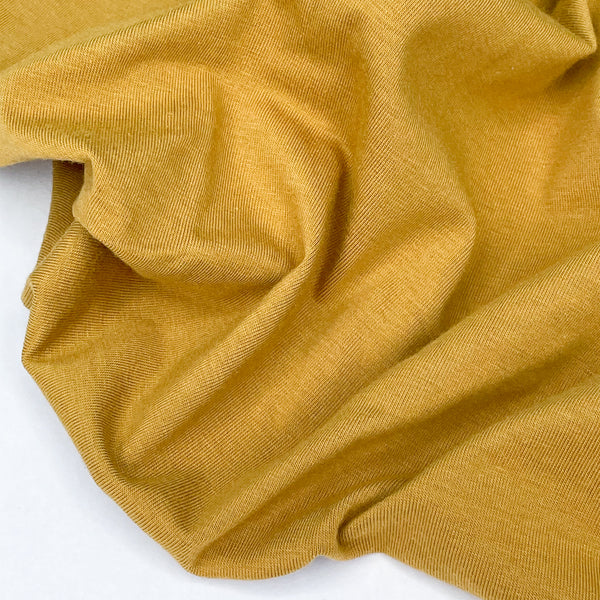 Cotton/TENCEL™ Modal Spandex Jersey - Dark Mustard