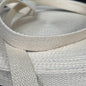 1" Hemp Webbing - Natural (undyed/unbleached) showcasing its eco-friendly and durable fabric, perfect for crafting bag straps, belts, and home decor.