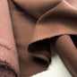 Cocoa Brown Linen + Viscose + Poly Mix fabric by Simplifi Fabric, showcasing its soft texture and drape perfect for apparel and home decor projects.