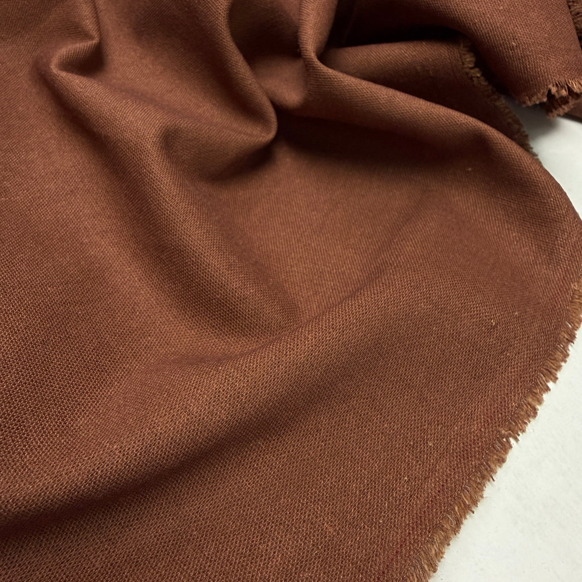 Linen + Viscose + Poly Mix - Rust Wood