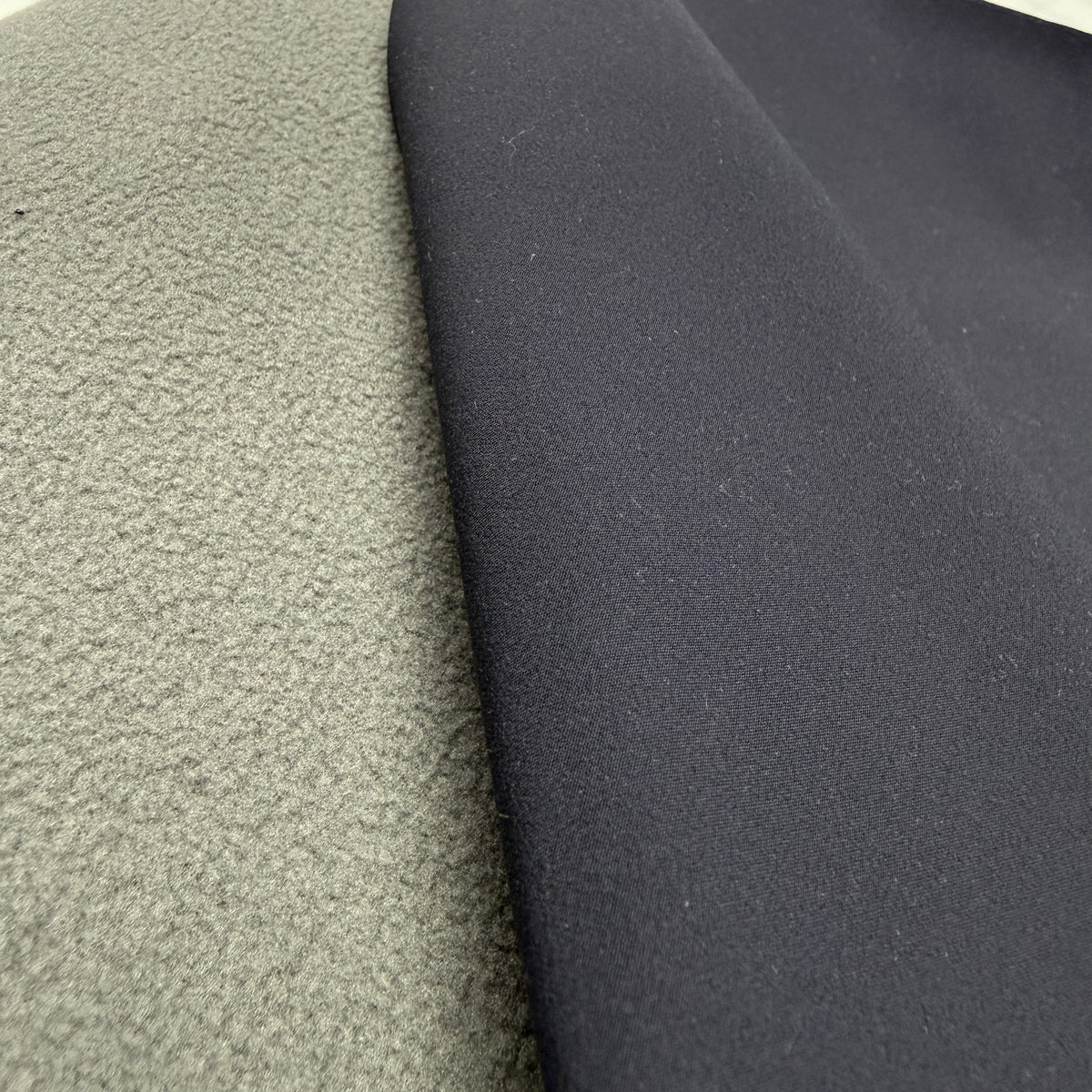 Water Repellent Outer Shell/Fleece Lined - Deep Navy/Grey Fleece  (Deadstock)