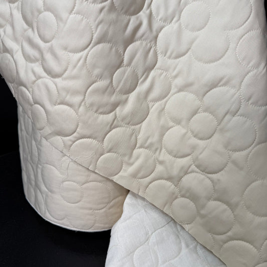 Floral Stitch Quilted - Japanese Import - Oat