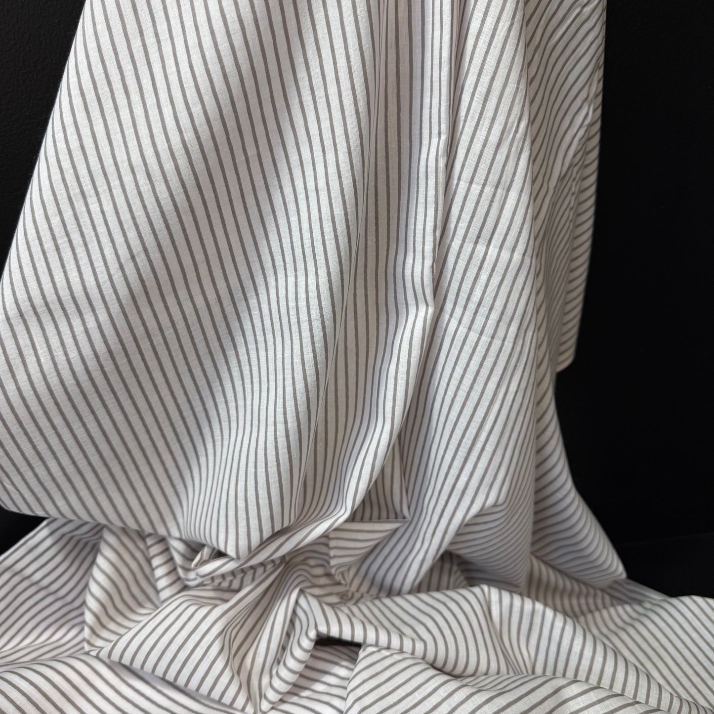 Parallel Lines Stone  - Bagru Indian Cotton Screen Print