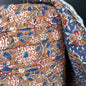 Petals Parchment/Indigo + Vintage Garden Mocha - Quilted Bagru Indian Cotton Block Print (Reversible)