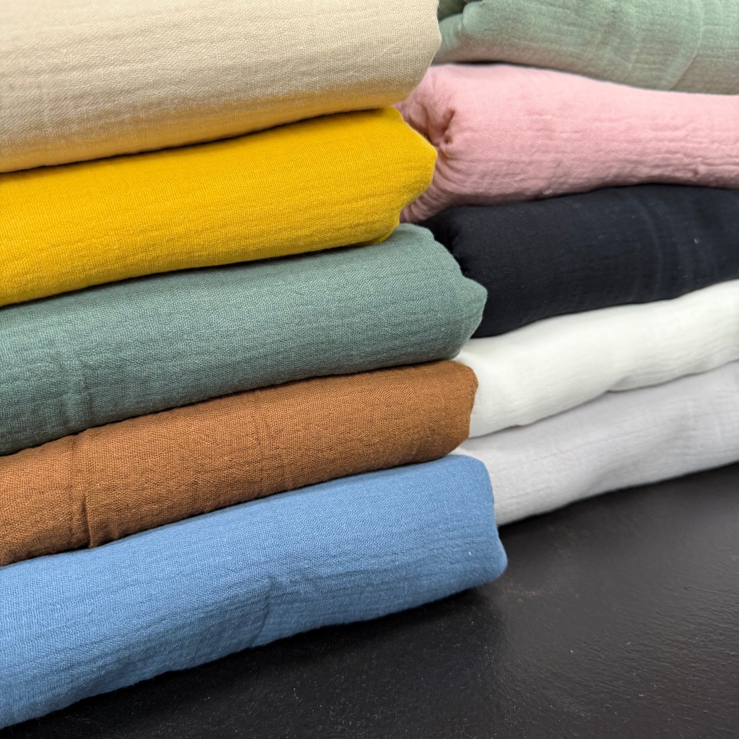 Organic Cotton Double Gauze - Silver Cloud