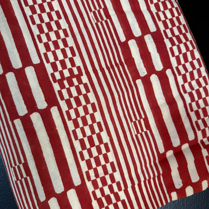 Harvest Lines Terra - Bagru Indian Cotton Block Print