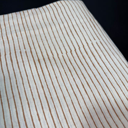 Cumin Stripe - Bagru Indian Cotton Block Print
