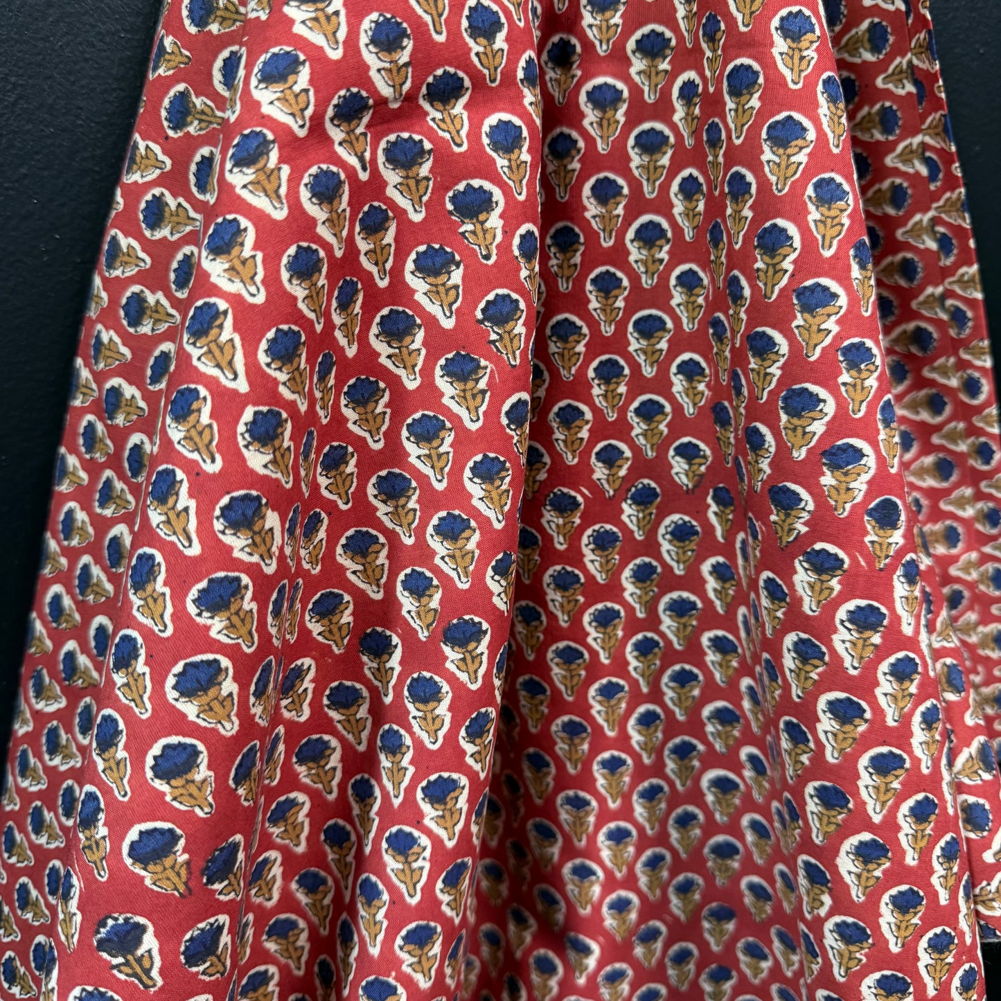 Indigo Bloom - Bagru Indian Cotton Block Print