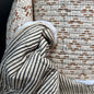 Golden Maze +Charcoal Stripe - Quilted Bagru Indian Cotton Block Print (Reversible)