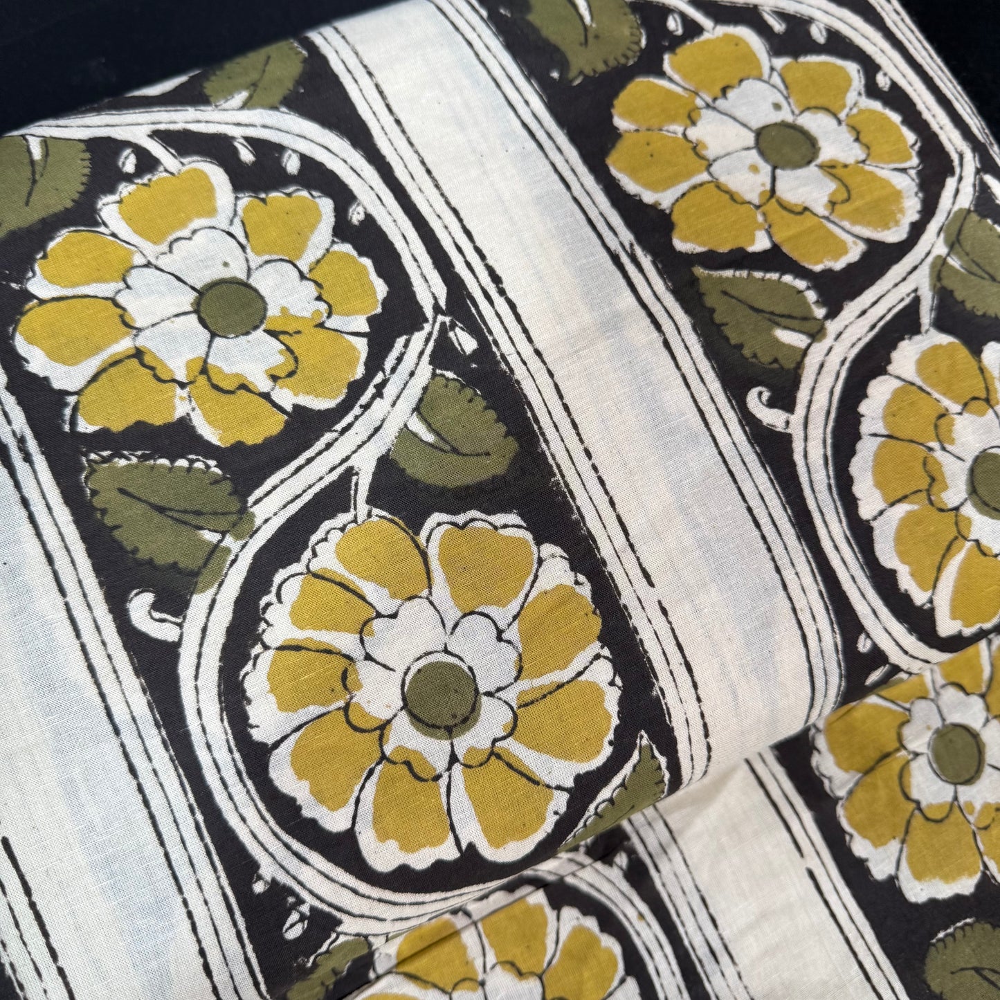 Golden Garland - Bagru Indian Cotton Block Print