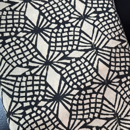 Star Lattice Black - Bagru Indian Cotton Block Print