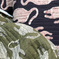 Desert Tiger Black + Desert Tiger Olive - Quilted Bagru Indian Cotton Block Print (Reversible) (Copy)