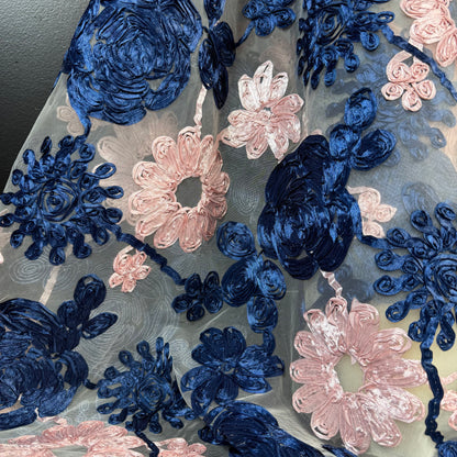 Midnight Petal Lace - Made in Italy