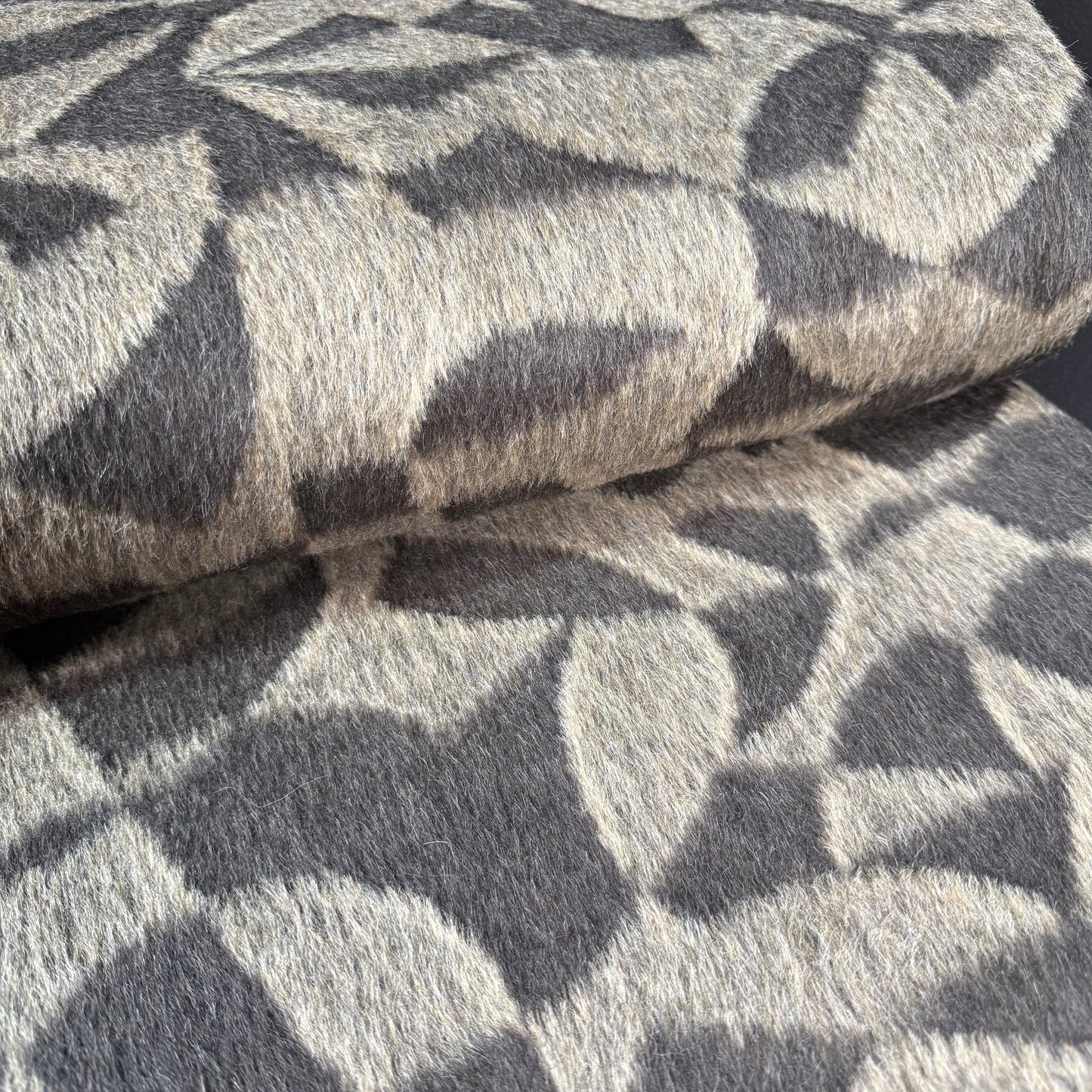 Shadow Mosaic 100% Alpaca Wool Coating - Made in Italy