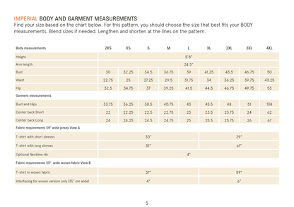 Easy T-Shirt  Paper Pattern - Wardrobe by Me