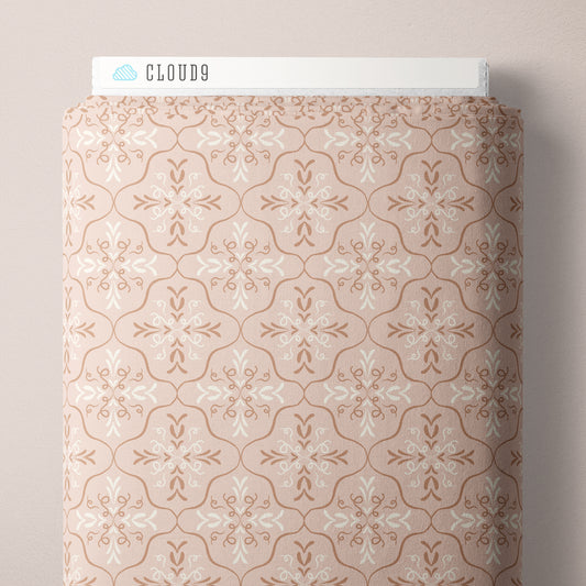 Frosted Lattice - Terracotta - Lisee Ree Designs - Midwinter Memories - Cloud 9 Fabrics - Organic Cotton Poplin