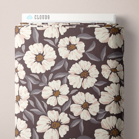 Ground Cover - Plum - Lisee Ree Designs - Midwinter Memories - Cloud 9 Fabrics - Organic Cotton Poplin
