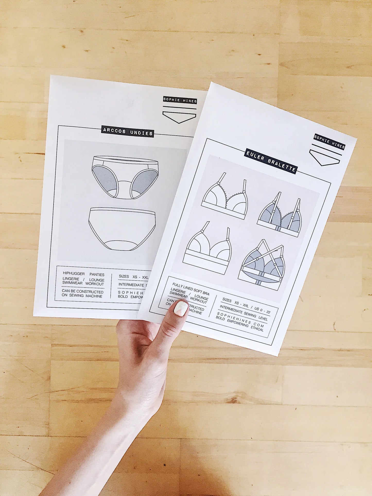Arccos Undies - Paper Sewing Pattern - Sophie Hines