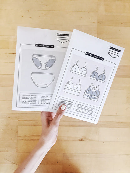 Euler Bralette - Paper Sewing Pattern - Sophie Hines