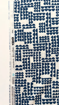 Ridge - Blue - Imprint - Eloise Renouf - Cloud 9 Fabrics - Poplin