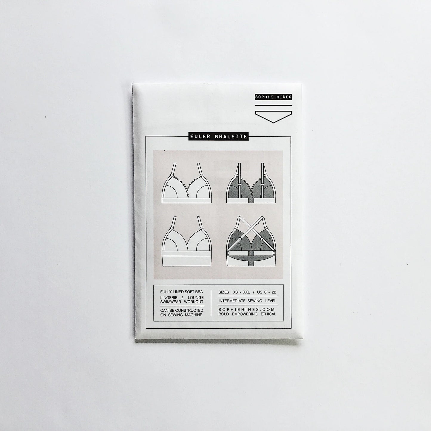 Euler Bralette - Paper Sewing Pattern - Sophie Hines