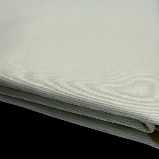 100% Cotton Canvas Twill - Winter White - 240 GSM