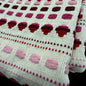 Cotton Woven Mosaic Collection - Natural/Red/Pinks/Burgandy - 370 GSM