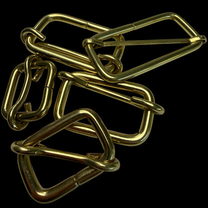 Adjustable Slider Buckle - Solid Brass - 2 pack - 20.5mm-51mm